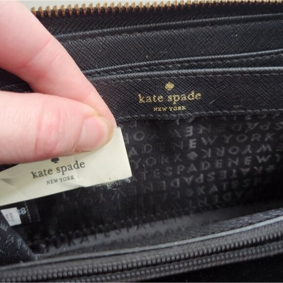 SOLD 🌟 Kate Spade Black Leather Continental Zippered Wallet - Picture 16 of 16
